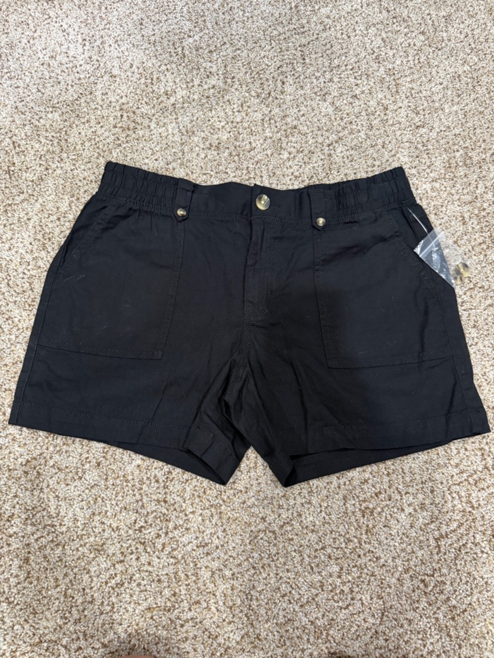 Sonoma Black Mid-Rise Elastic Waist Shorts